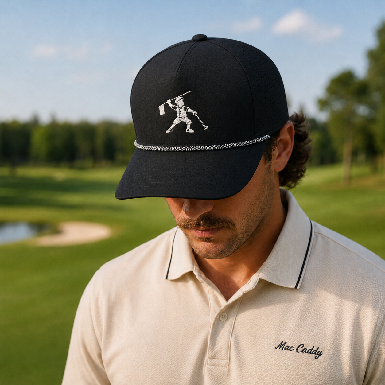 Mac Caddy Performance Rope Hat – Black