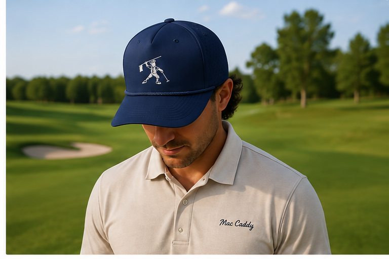 Mac Caddy Performance Rope Hat – Navy Golf Hat